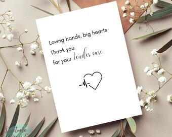 Printable Thank You Card for NICU Doctors & Nurses  | Digital Download Card