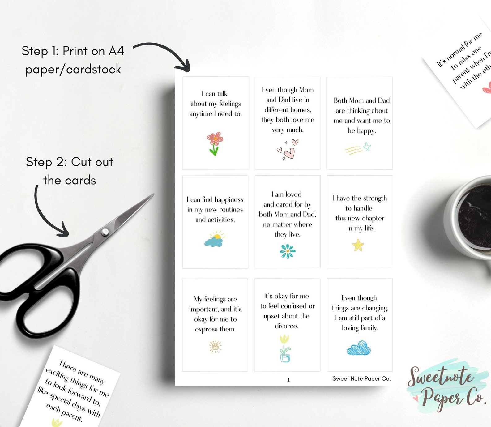 Printable Divorce Affirmation Cards | Healing & Support | Divorce ...