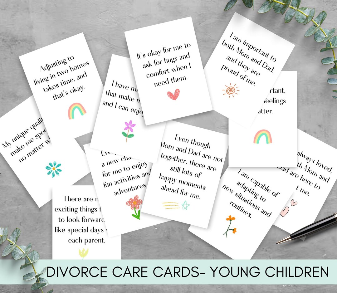 Printable Divorce Affirmation Cards | Healing & Support | Divorce ...
