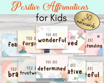 Printable Positive Affirmation Cards for Kids
