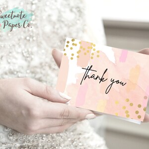Afdrukbare bedankkaarten, set van 6, Instant Download, aquarelprint, kaartpakket, afdrukbare kaarten, aquarelkaarten