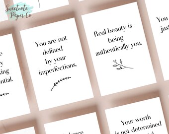 Body Image Positivity Affirmation Cards | Printable Self-Love Messages