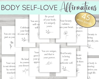 Self- Acceptance Affirmation Cards | Printable Love-Your-Body Messages