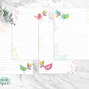 Printable Whimsical Notebook Pages, Printable Note Page, Digital Lined Paper, Printable Note Pages, Printable Notes