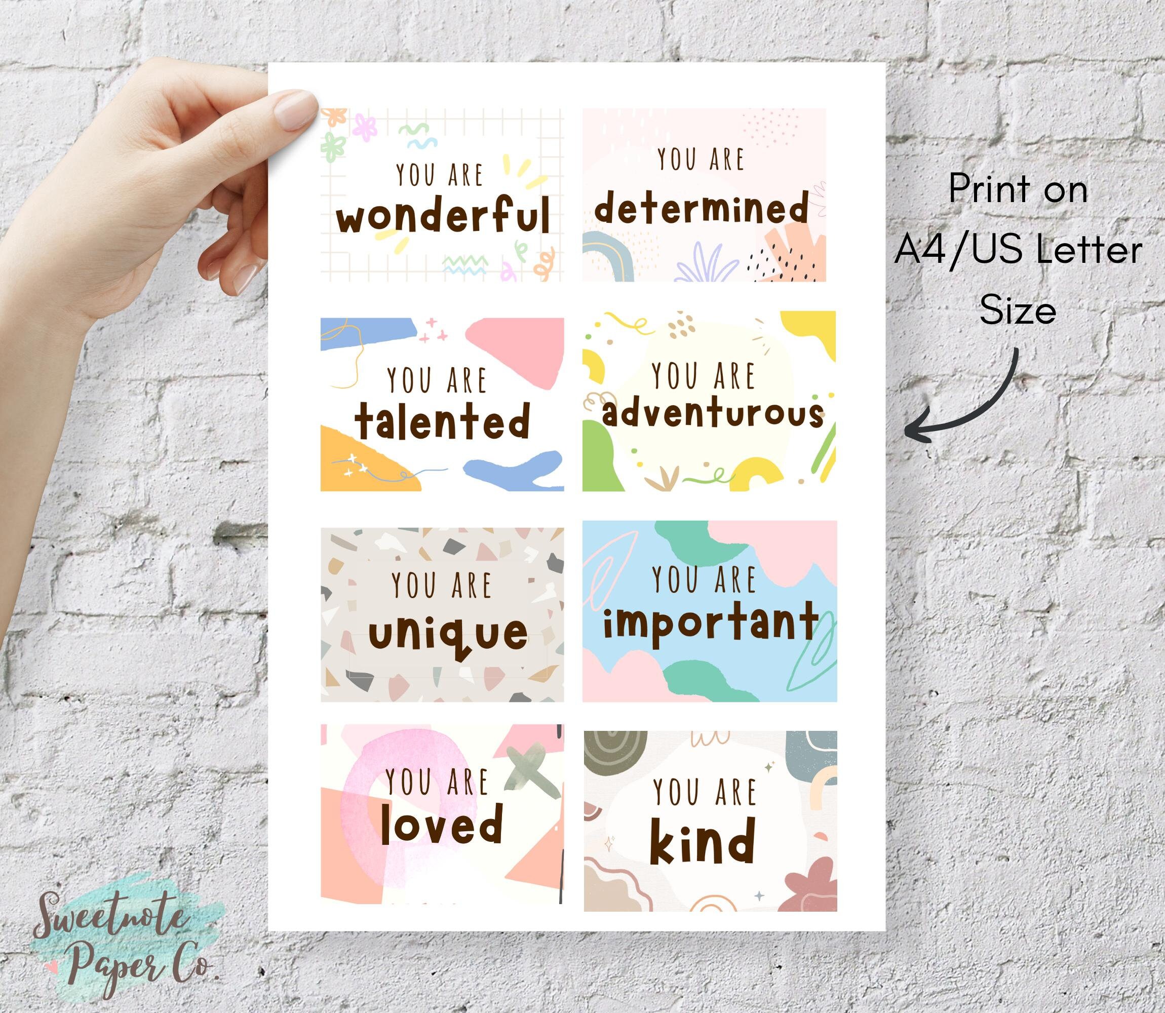 Printable Positive Affirmation Cards for Kids - Etsy
