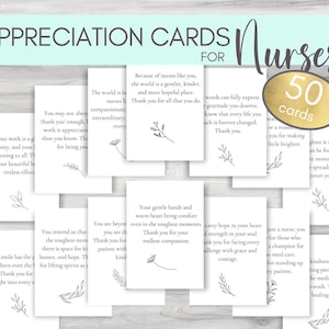 Nurses Appreciation Cards | Printable Thank You Cards for Nurses |  Instant Download Nurse Gift