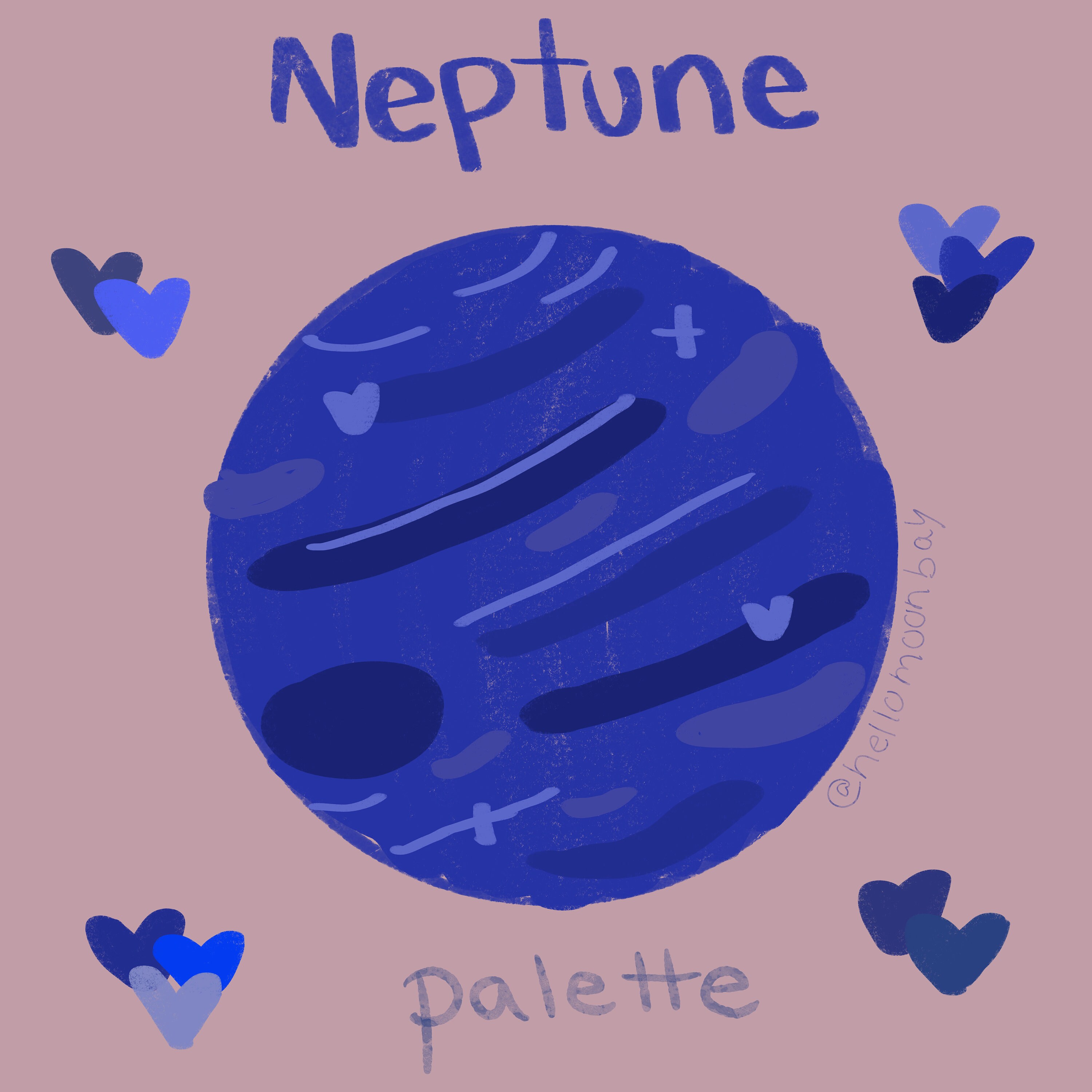 Neptune Color Palette Procreate Swatches Instant Digital Etsy