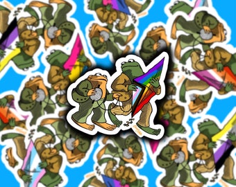 Frog and Toad - Pride Kite Sticker