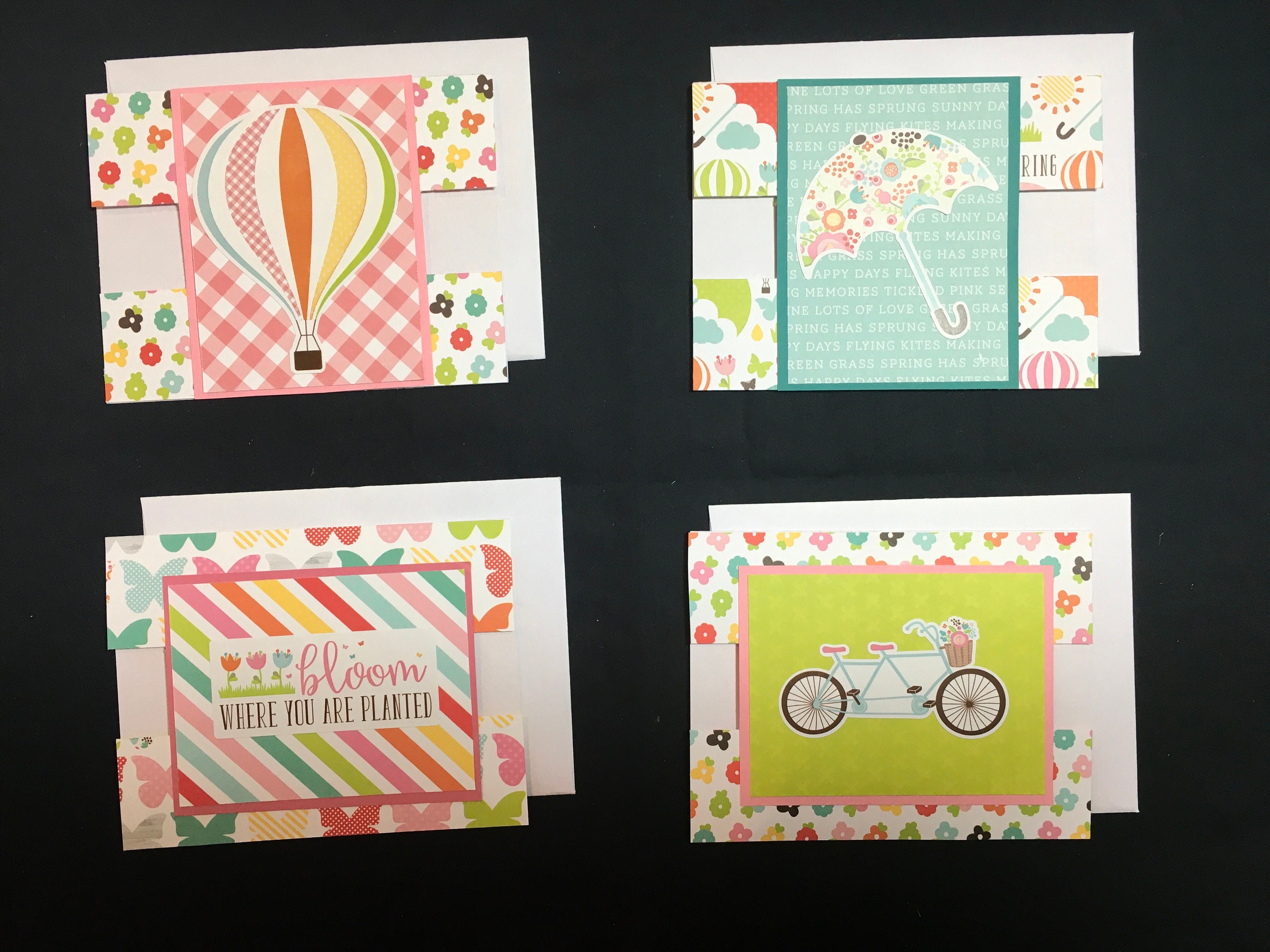 Bloom! Spring Themed All Occasion Card Making Lit Set of 4 - Etsy