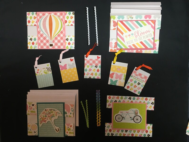Bloom! Spring Themed All Occasion Card Making Lit Set of 4 - Etsy