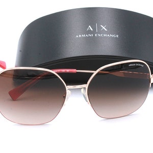 Armani Exchange AX2021S 316713 Womens Gold Sunglasses w/ Brown Gradient Lenses