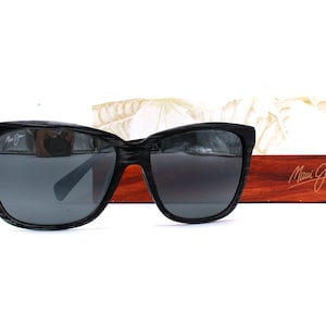 Maui Jim JACARANDA 763-11MS Matte Grau Streifen Sonnenbrille Polarisiert Grau Linsen