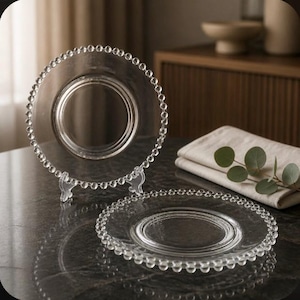 Candlewick Small Plate with Beaded Edge, Imperial Glass Co.