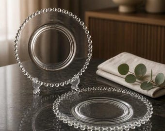 Candlewick Small Plate with Beaded Edge, Imperial Glass Co.