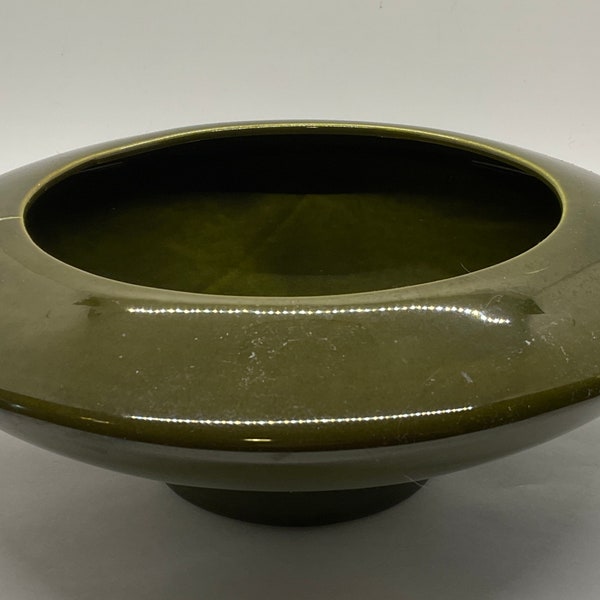 Vintage Low Planter/ Freeman & McFarlin / California Pottery/ Olive Green/ Succulent Pot / Vintage Planters