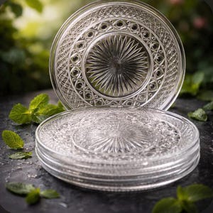 Vintage Imperial Glass Salad Plates in Cape Cod Clear Pattern