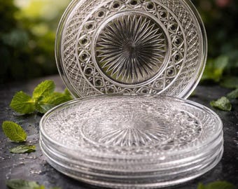 Vintage Imperial Glass Salad Plates in Cape Cod Clear Pattern