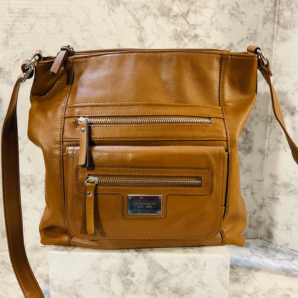 Vintage Tignanello Handbag/ Leather/ Silky Lining/ Pockets/ Large Handbag/ Vintage Leather Purses