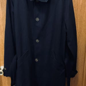 Vintage Giorgio Armani Mens Wool Coat: Navy Blue Outerwear - Etsy
