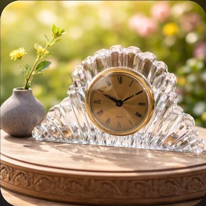 Crystal Table Clock from Hechinger W. Germany