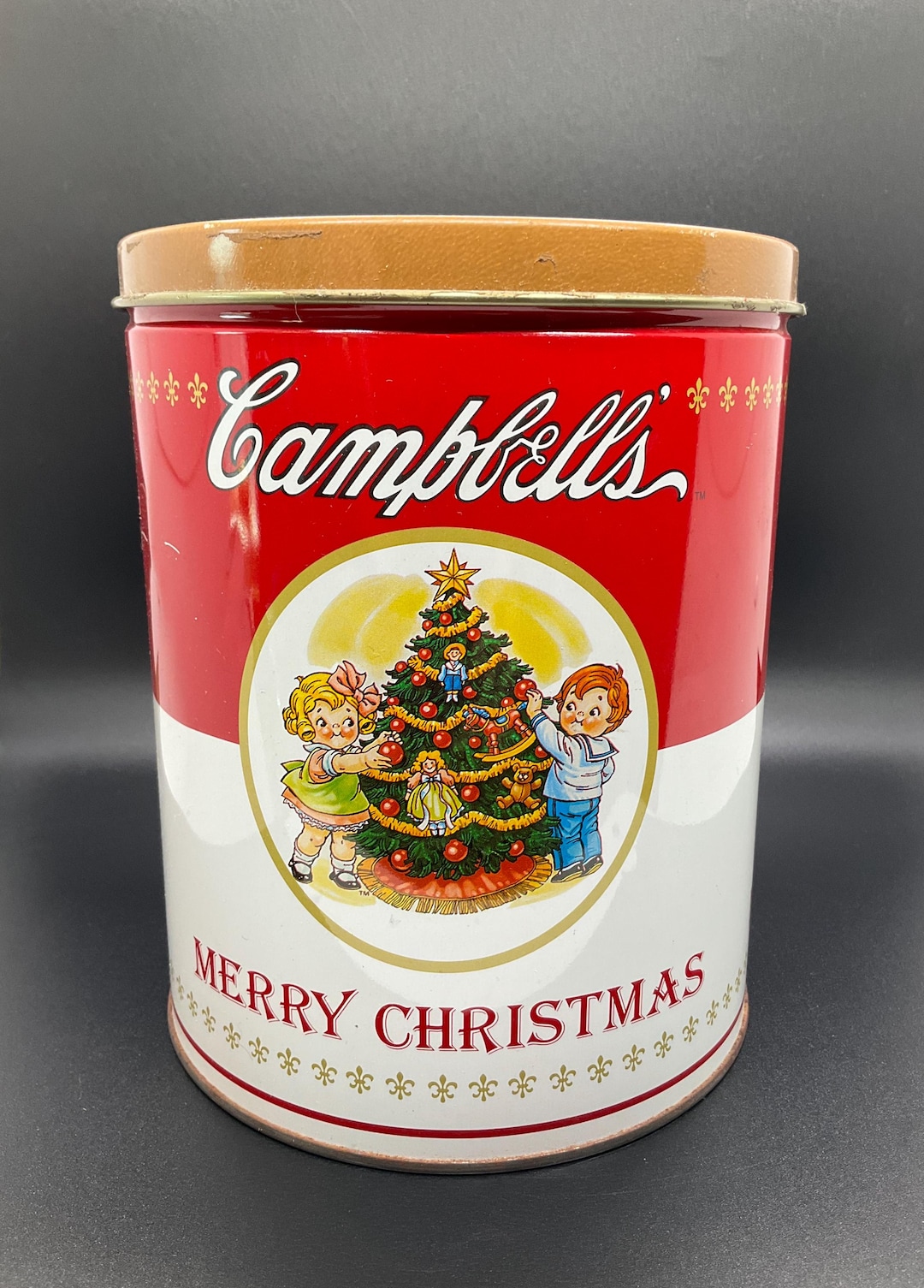 Vintage Campbell's Kids Christmas Tin: Popcorn Tin, Tree Decor - Etsy
