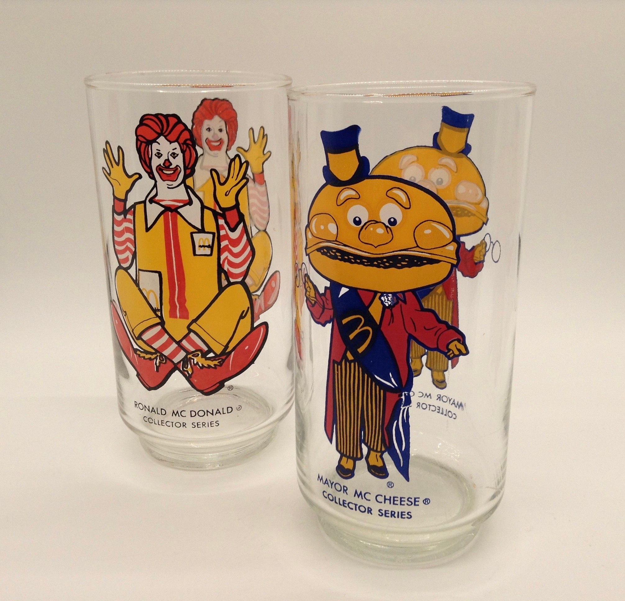 McDonalds collector glasses drinking tumblers vintage Etsy