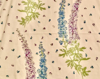 Vintage Wamsutta Full Size Sheet Set: Blue Purple Floral