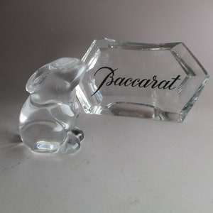 Baccarat Bunny - Ears Back - Paperweight - Clear
