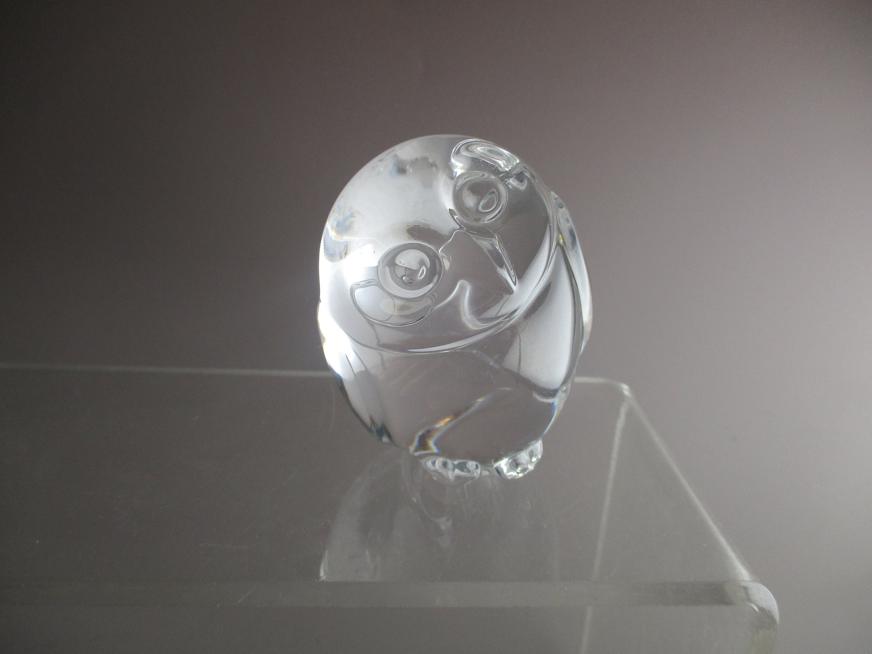 Steuben Owl Hand Cooler
