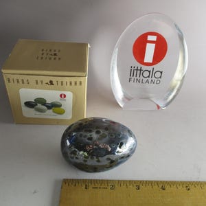 Iittala Nuutajarvi - Birds by Toikka - Egg 1  Browngreen