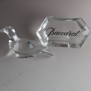 Baccarat Pigeon Paperweight - Clear