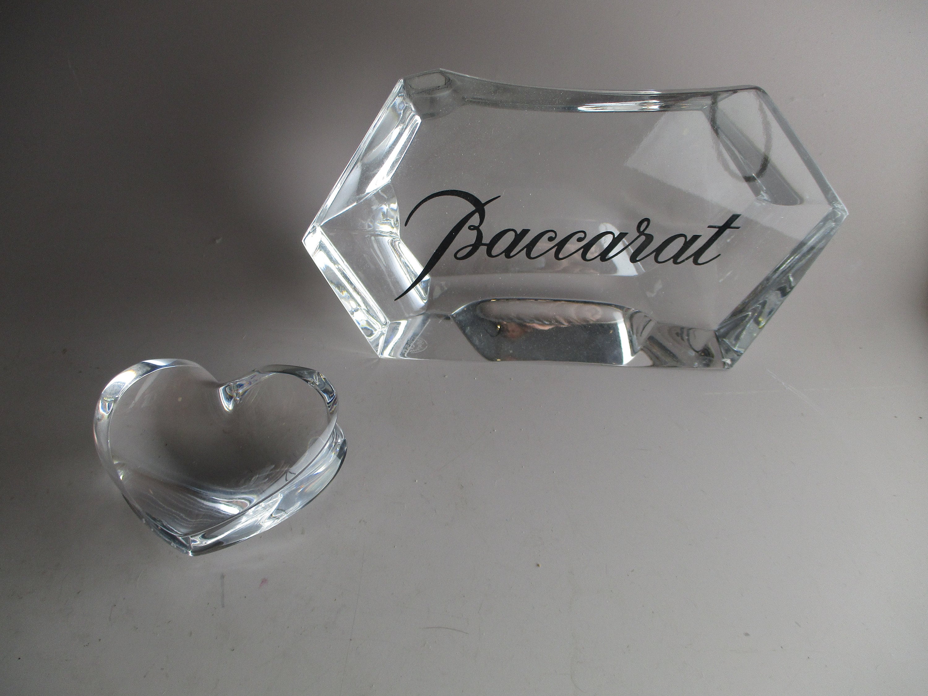 Broche Baccarat Cœur En Verre Vert - Occasion Avec écrin D'origine - Déco Luxe