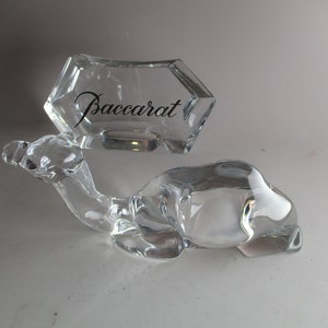 Baccarat Camel Paperweight - Clear