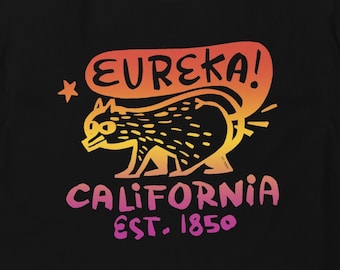 California Motto - Sustainable Unisex T-shirt - “EUREKA!”