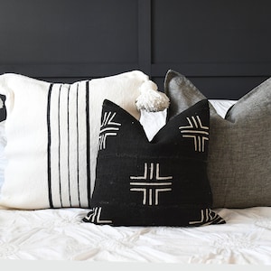 Black White Gray Decorative Pillow Combination 20 x 20 Sofa Pillow Set Decor Cover Combo Unique Accent Throw Pillows Gray linen pillow 3 Cover Set