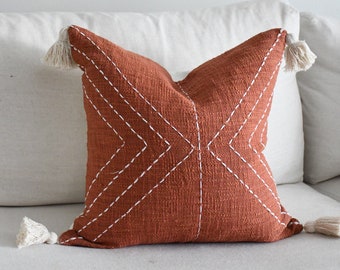throw pillows rust color