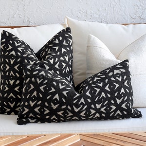 Unique Geometric Boho Pillow Combination | Sofa Pillow Set MudCloth Pillows Black and White Throw Pillows | Lumbar Decor Pillow Cover Set12