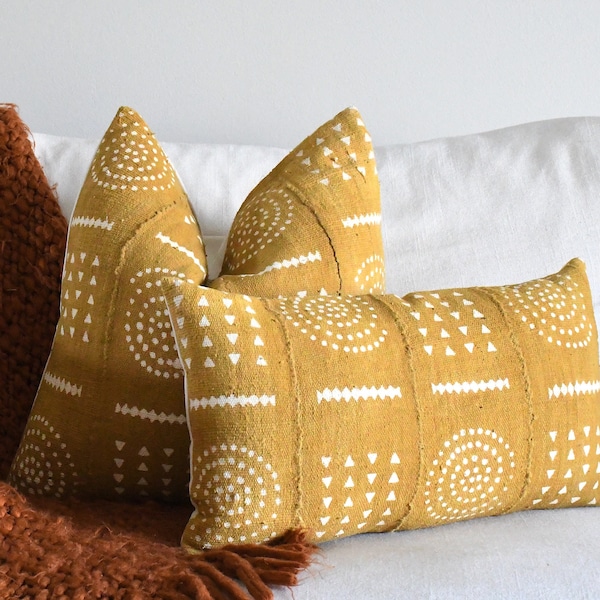 Yellow Lumbar Pillow Etsy