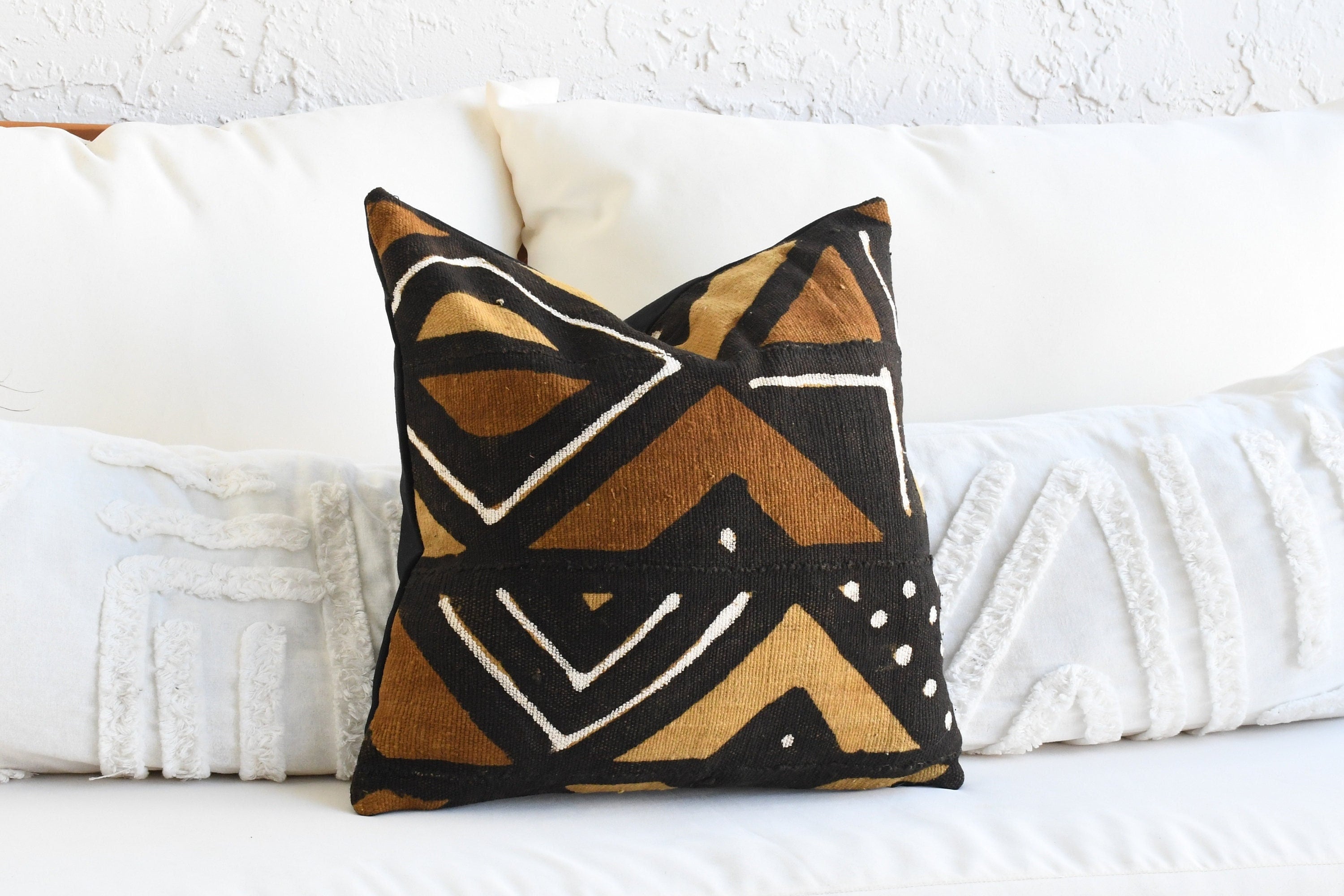 One Tribe Black Gold Lumbar Pillow