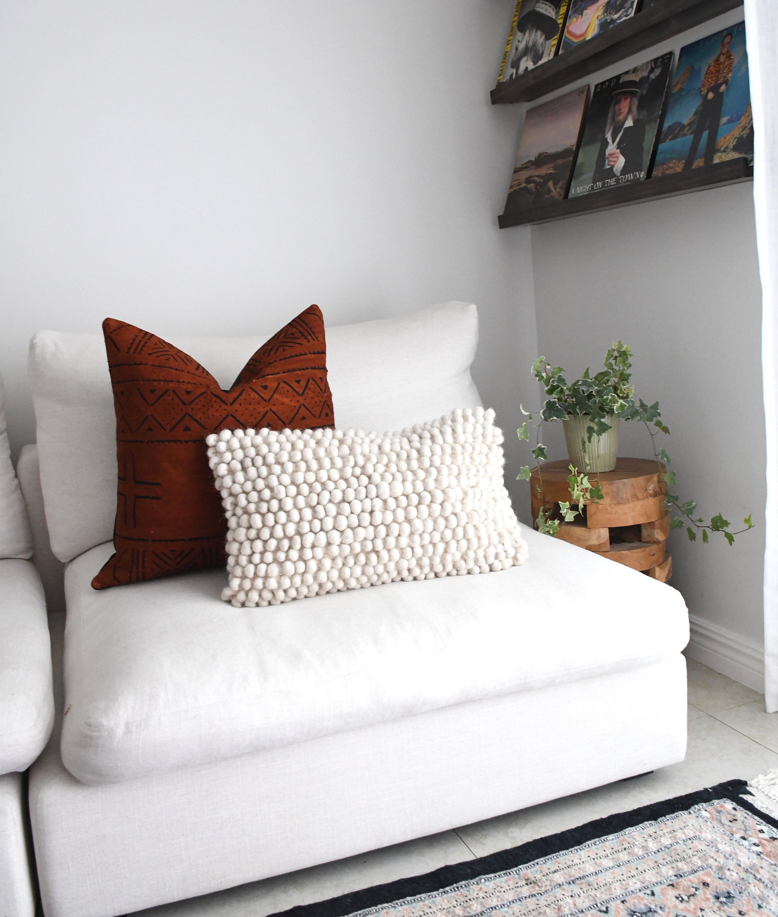 Decorative Pillow Offwhite Textured Lumbar Pillow Etsy