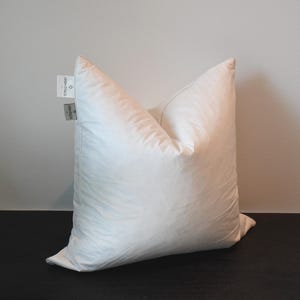 2 Pillow Insert Sets | Genuine Soft Down and Goose/Duck Feather Fill White Pillow Inserts | 20x20 | 18x18 image 6