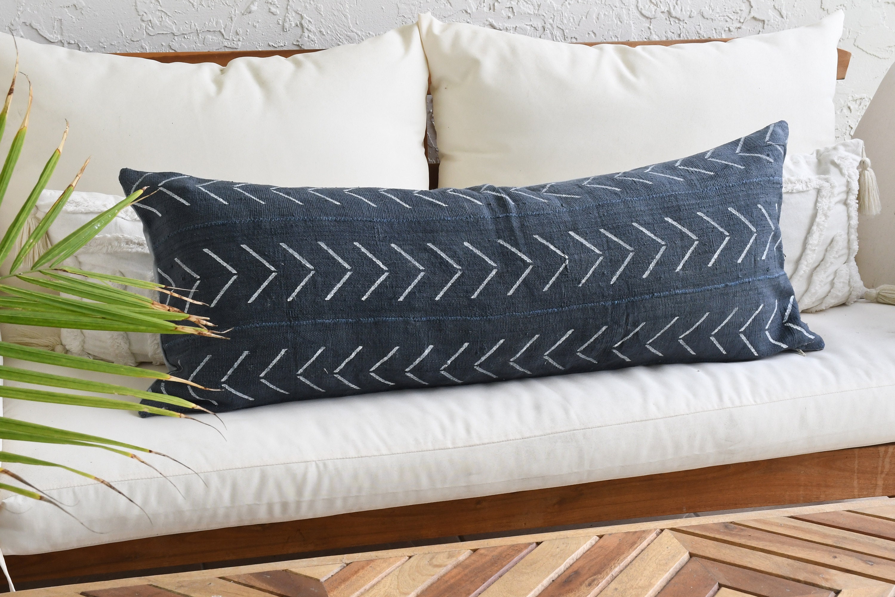 Blue mudcloth pillow 2025