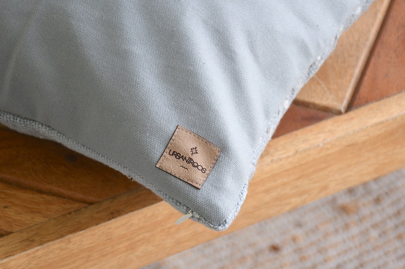 Boho Pillow Combination Sofa Pillow Set Mud Cloth Pillows Gray Blue MudCloth Lumbar Decor Pillow Cover Set Unique Throw Pillows image 5