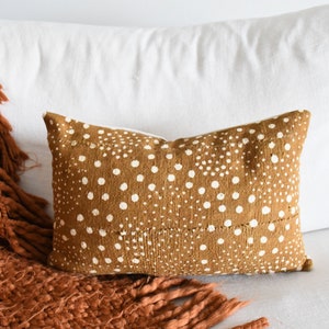Handmade African Mud Cloth Pillow Case | Light Brown Mud Cloth Cover | Mudcloth Cushion | Mudcloth Pillow Case | Decorative Pillow