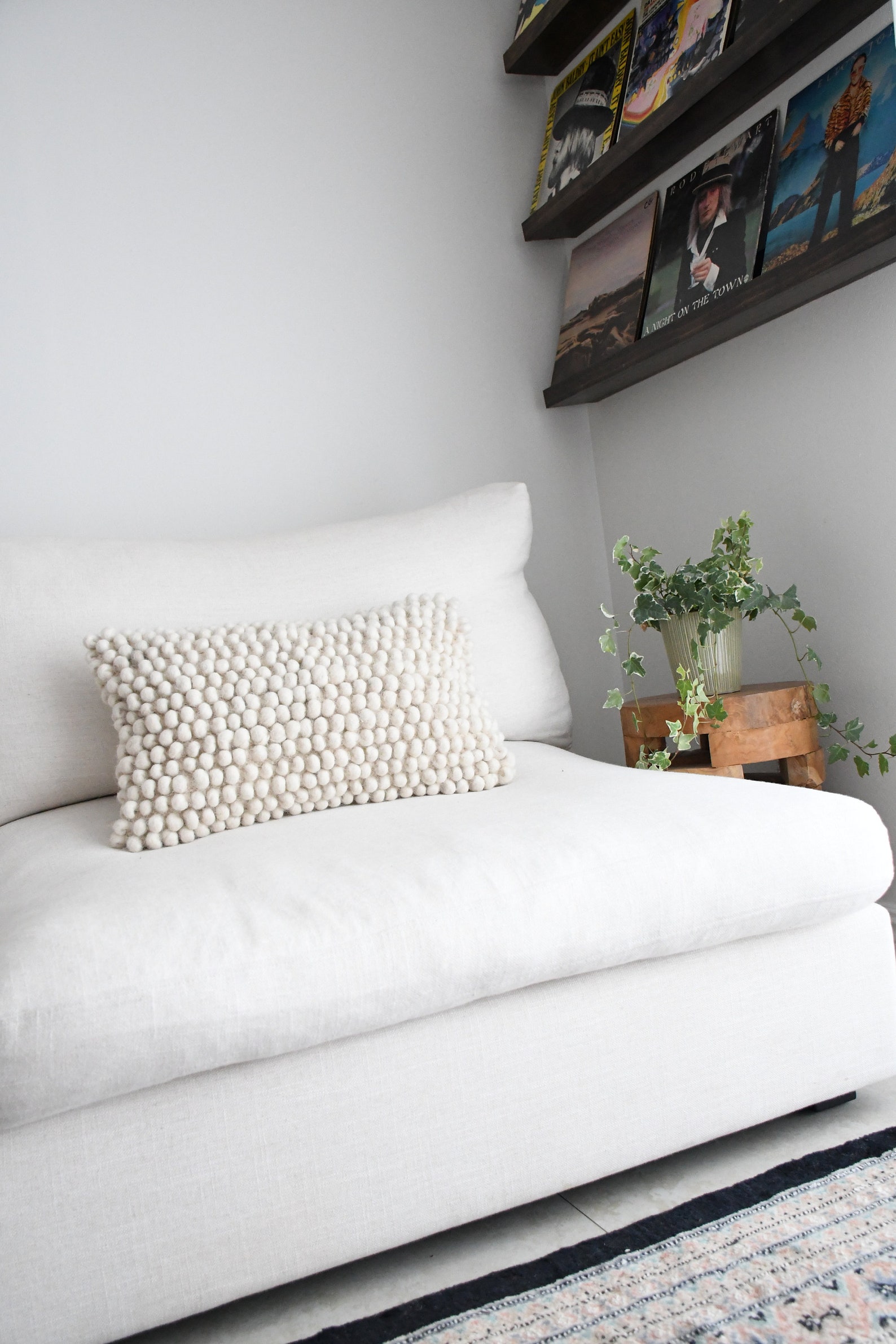 Decorative Pillow Offwhite Textured Lumbar Pillow Etsy