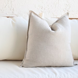 100% Linen Pillow Covers 20x20 Inch, 18x18 Inch Pure linen Throw Pillows image 7