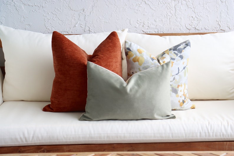 green velvet pillow cover