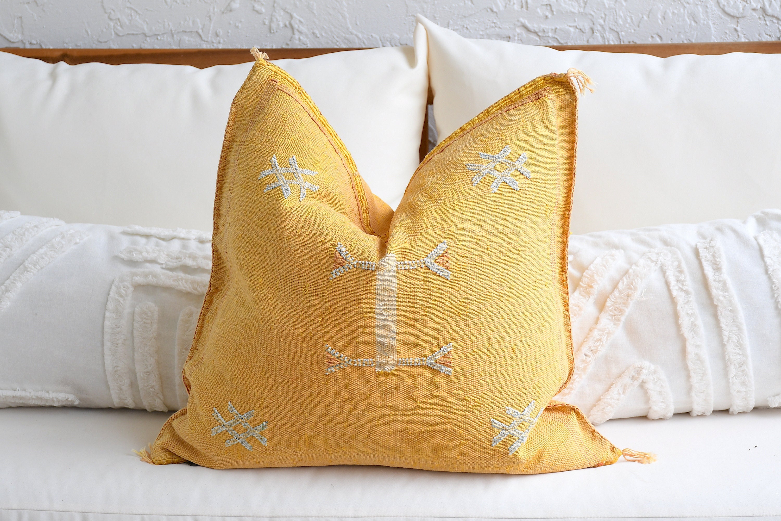 Shop online for handmade gray yellow silk throw pillows with beads – Amore  Beauté