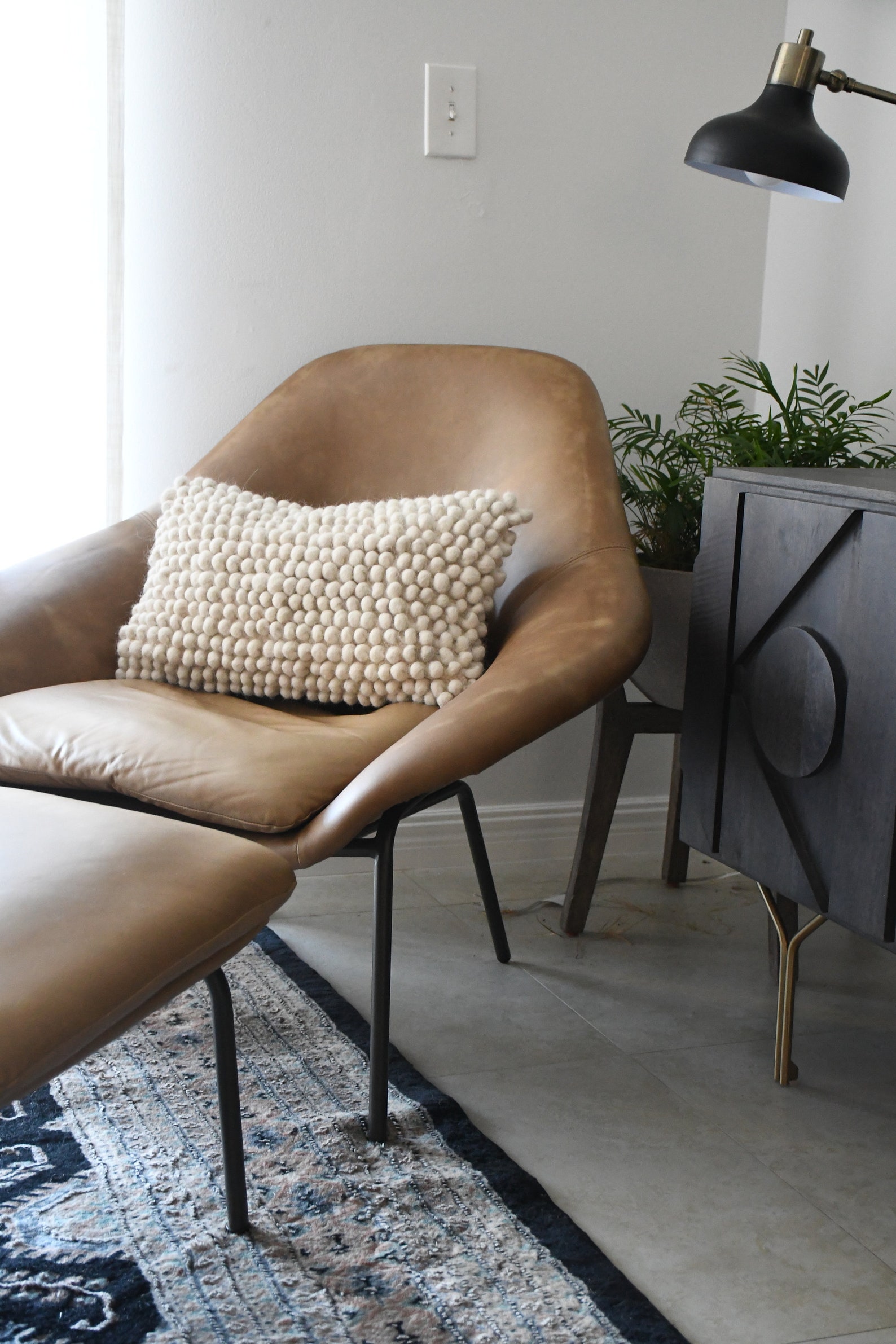 Decorative Pillow Offwhite Textured Lumbar Pillow Etsy