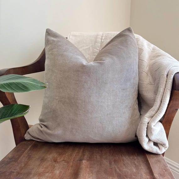 Velvet Throw Pillow Covers, Soft Pillows, Boho Covers, Decorative Cover, Simple Sofa Accent Cotton Velvet, 18x18, 20x20